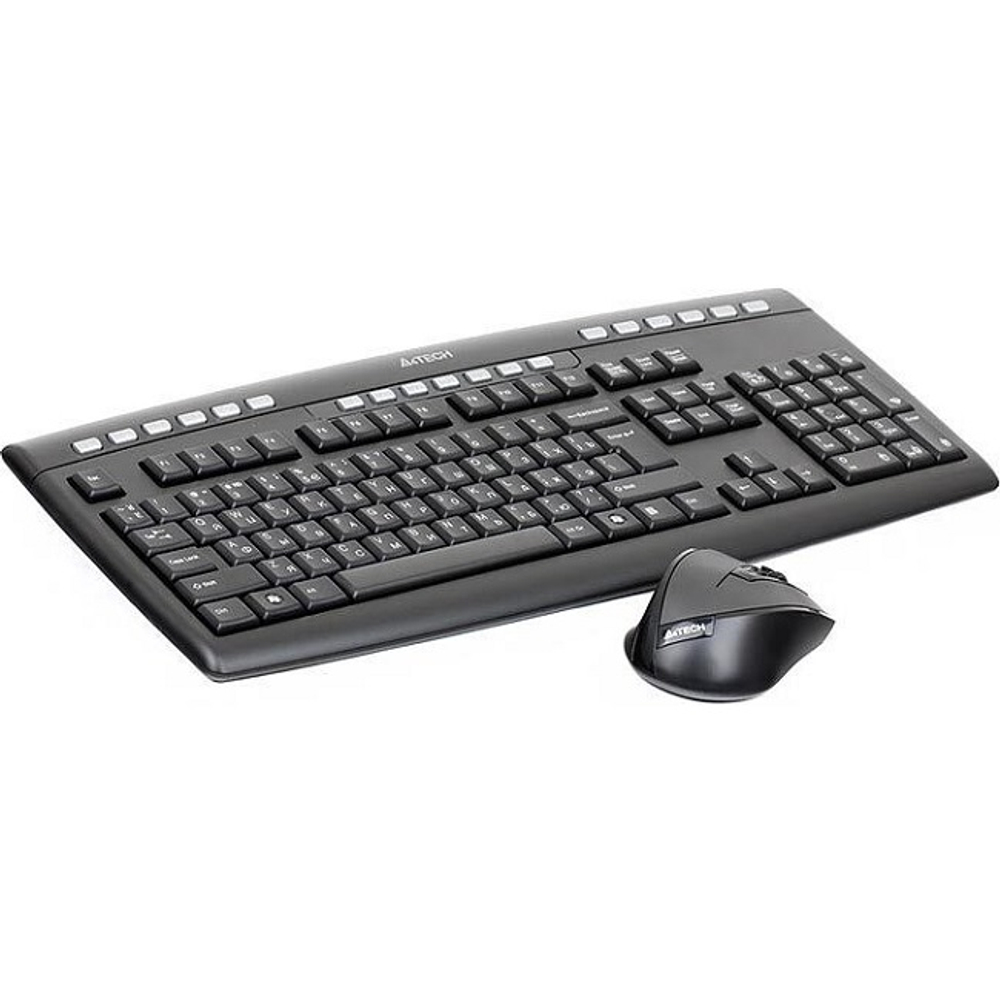 Клавиатура + Мышь A4Tech V-Track Wireless 9200F, USB, черный (GR-86+G9-730FX)