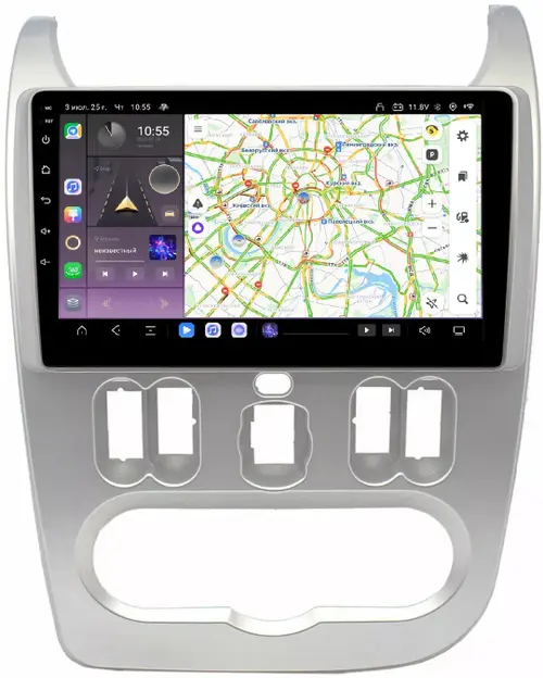 Магнитола для Renault Logan/Sandero 2009-2014 - Kuberg QLed, Android 13, Быстрейшая, CarPlay, SIM-слот