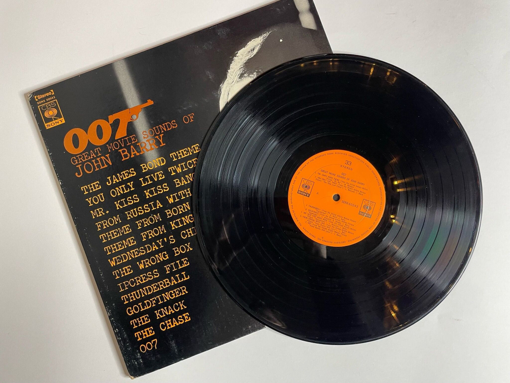 Винтажная виниловая пластинка LP John Barry And His Orchestra 007 Great Movie Sounds Of John Barry (Japan 1972) (No Obi)