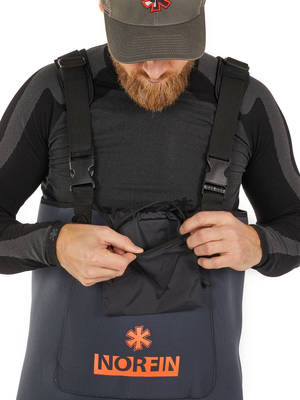Полукомбинезон заброд. Norfin SHADOW NEOPRENE BOOTFOOT р.44-L-S с сапогами резина