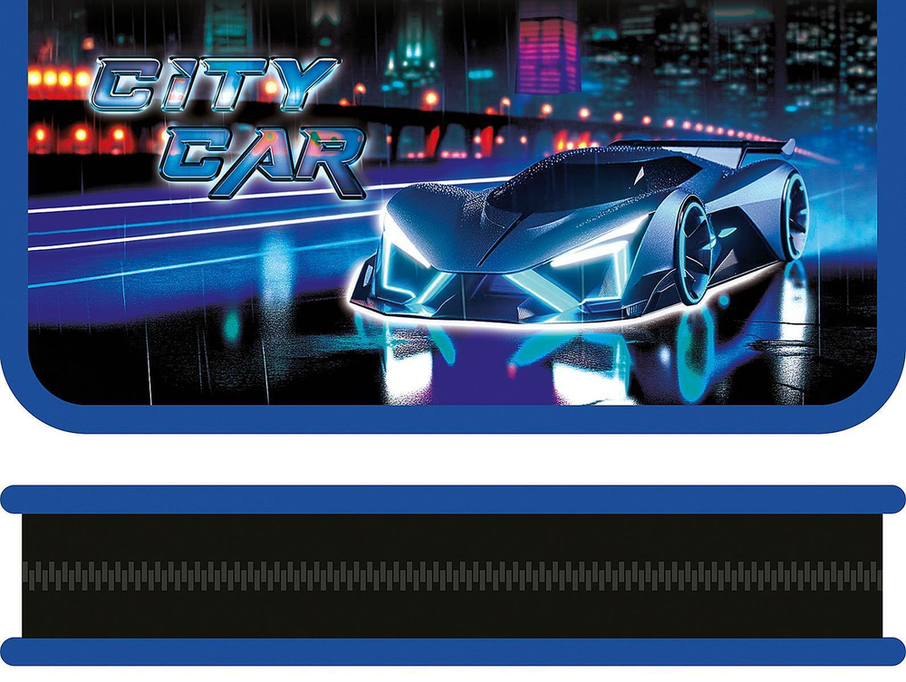 Пенал 1 секц. средний 190/90 "City car 2025" (Пчелка)