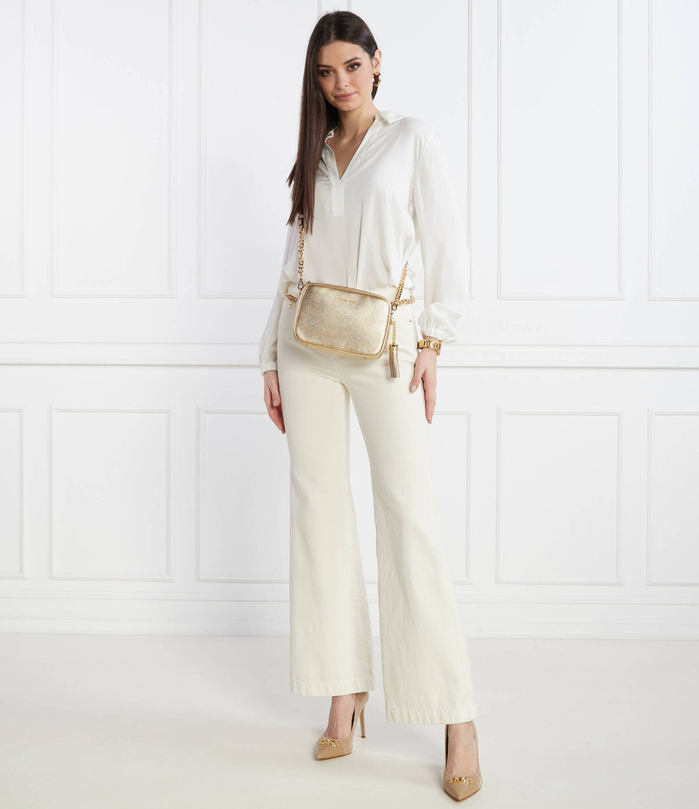 кожаная сумка-мессенджер jet set Michael Kors - золотой(32F7MGNM6M)