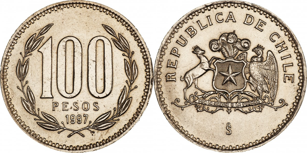 Чили 100 песо, 1981-2000 XF