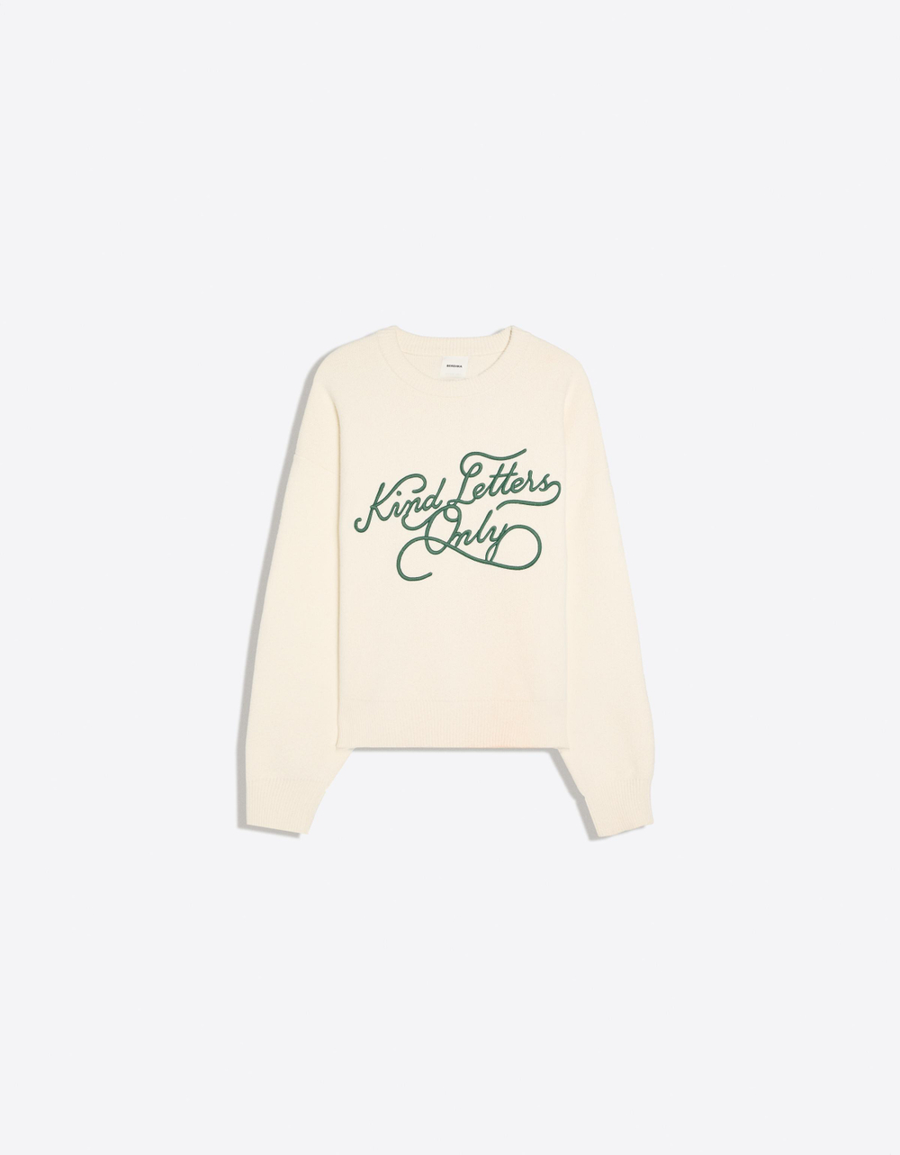 Мужской джемпер с круглым вырезом и вышивкой, арт. 3215/376 - BERSHKA