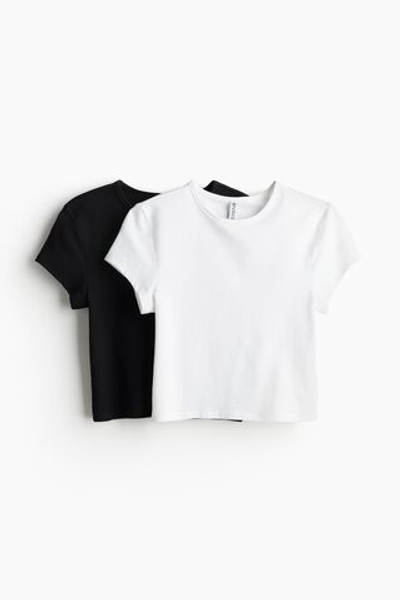 Укороченные футболки, 2 шт. - H&M
