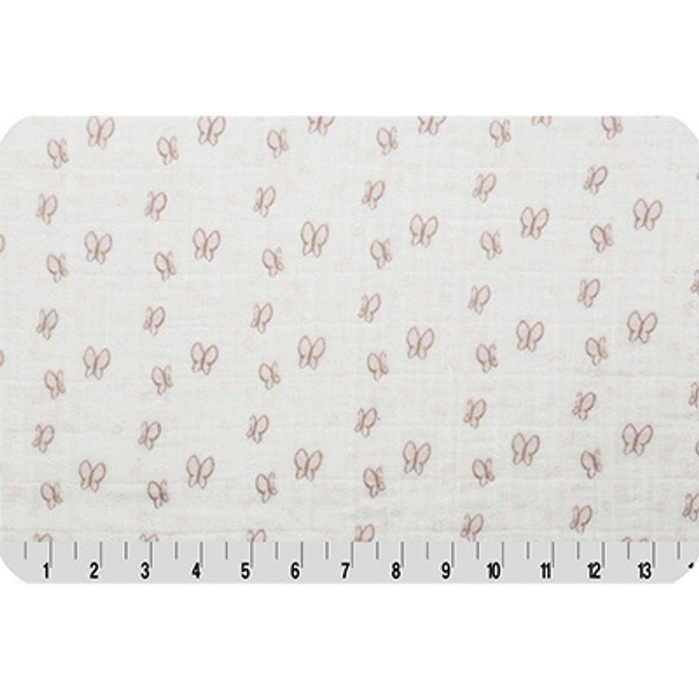 Ткань для пэчворка Peppy Embrace (марлевка), отрез 100х125 см, 120 г/м², butterfly pink, Shannon Fabrics Ткань для пэчворка Peppy Embrace (марлевка), отрез 100х125 см, 120 г/м², butterfly pink, Shannon Fabrics