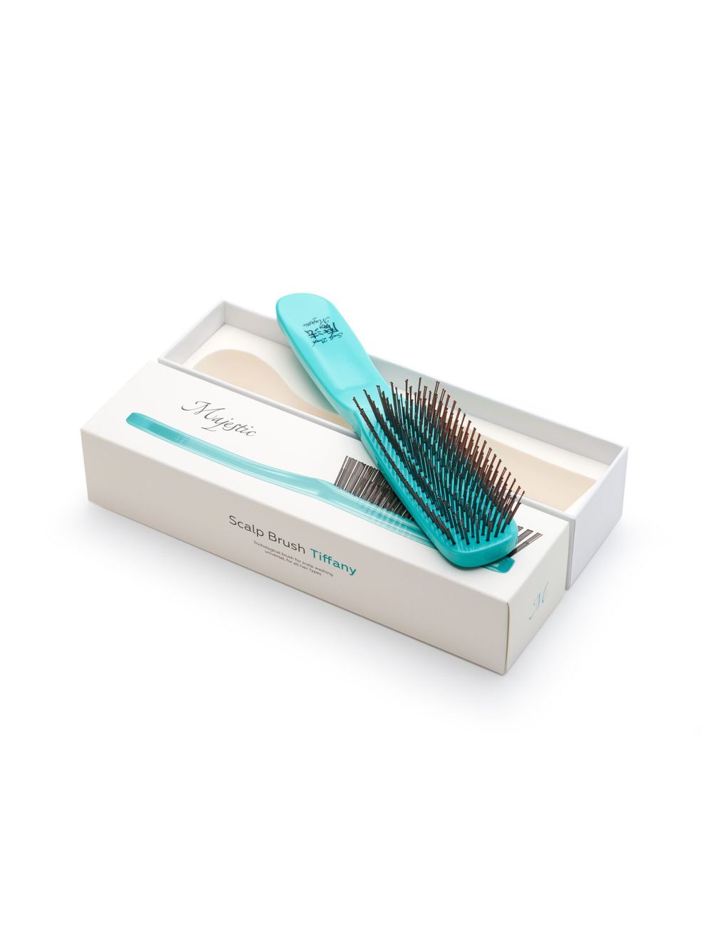 Расческа Majestic Scalp Brush бирюзовый