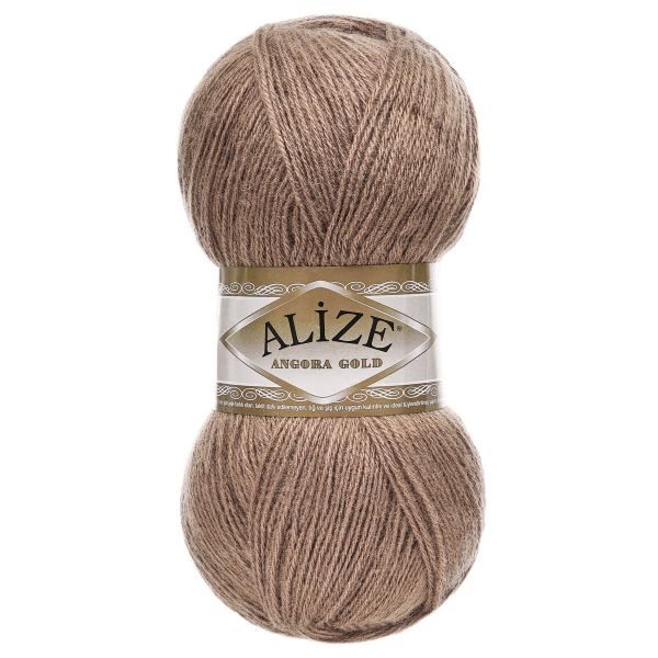 Пряжа Alize (Ализе) Angora Gold / уп.5 мот. по 100 г, 550м, 991 мокка. тёплый каштан