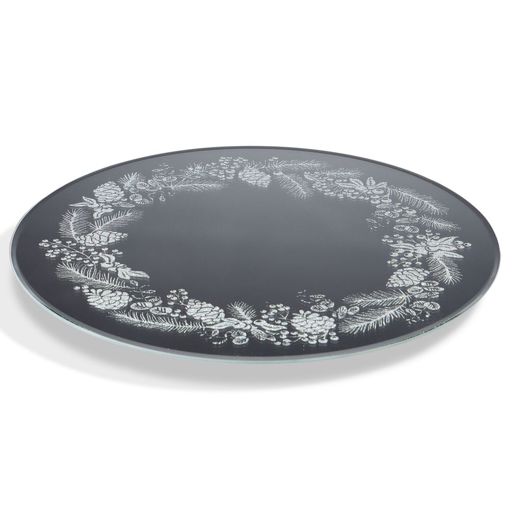 ТОРТОВНИЦА ВРАЩАЮЩАЯСЯ "SILVER MIRROR" 30 СМ