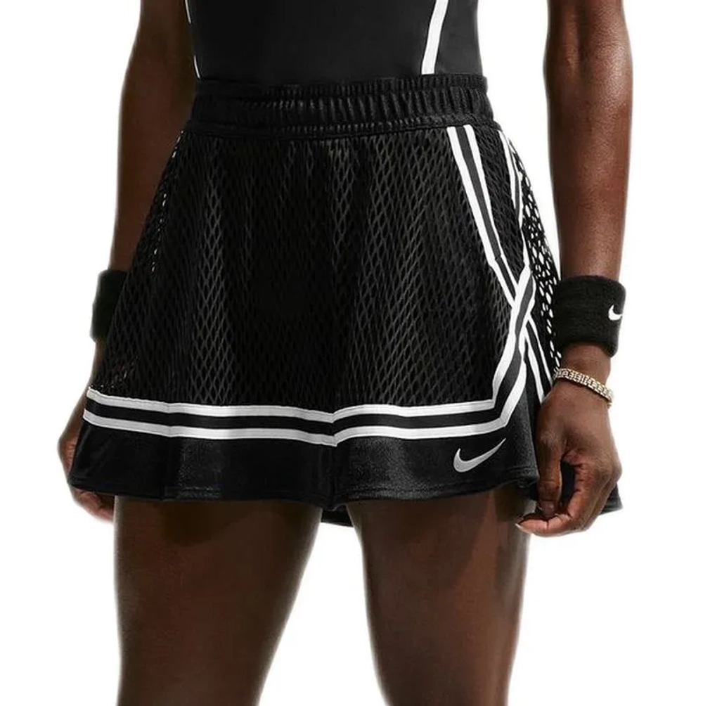 Теннисная юбка Nike Court Slam High-Waisted - black/black/black/white