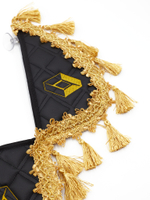 Вымпел тройной RENAULT (экокожа, черный с золотыми кисточками)