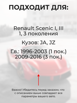 Ремкомплект ограничителей дверей Renault Scenic (I, III) JA, JM, JZ (2 двери, тип 80) 1996-2016