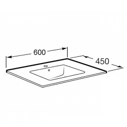 Раковина для мебели Roca Victoria Nord 60x45см. 32782100Y схема