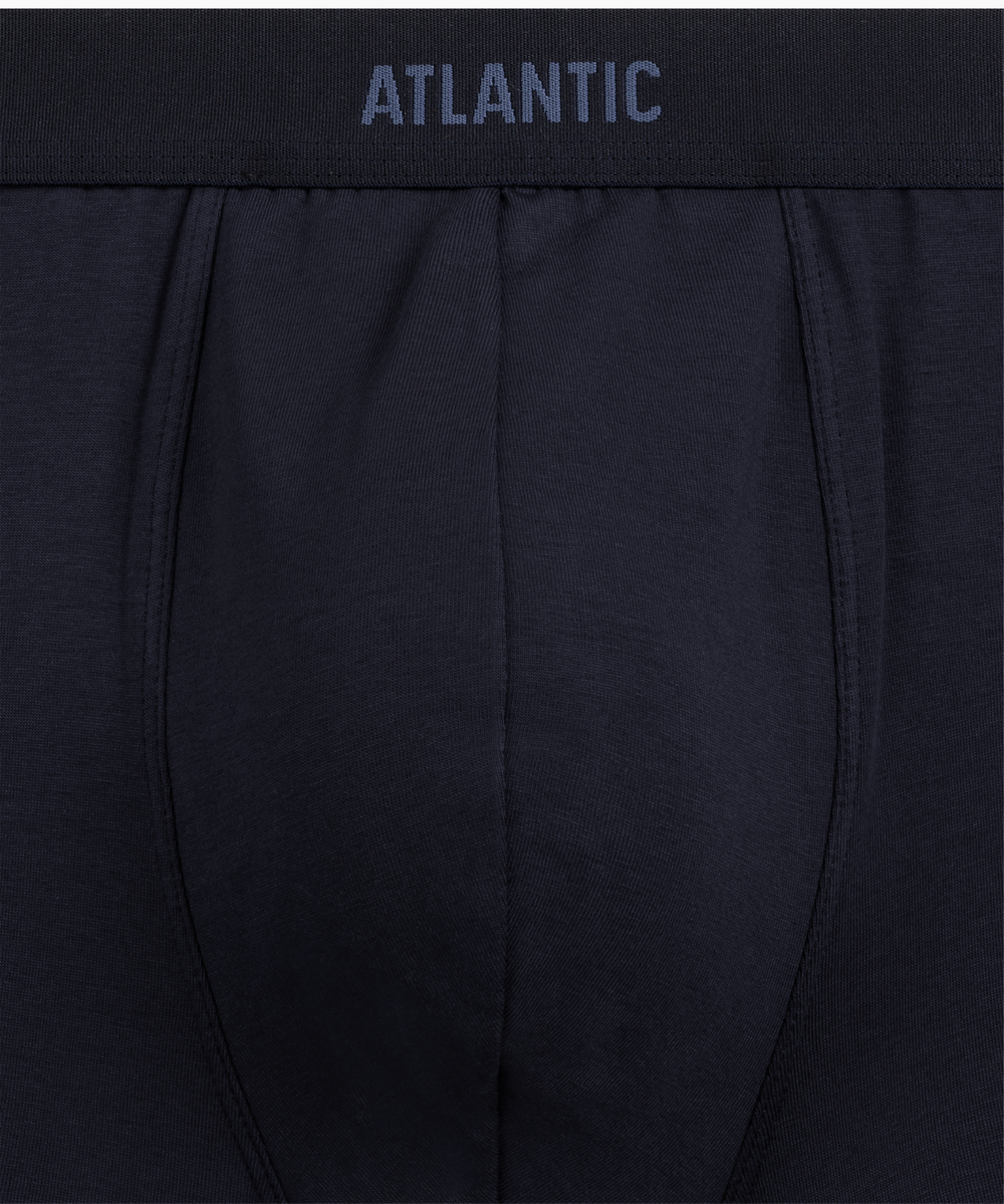 Мужские трусы шорты Atlantic, набор из 3 шт., хлопок, холодный индиго + темно-бежевые + темно-синие, 3MH-0111