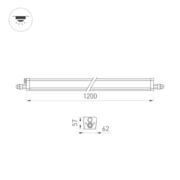 Линейный светильник 28W 4000K 046446 белый ALT-TUBULAR-1200-28W Day4000 Arlight