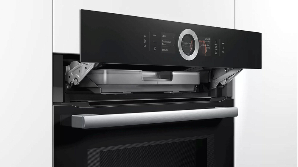 Духовой шкаф с микроволнами и паром Bosch HNG6764B6