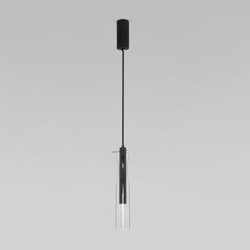 Подвесной светодиодный светильник со стеклянным плафоном 5W 4000К 50254/1 LED чёрный Swan Eurosvet
