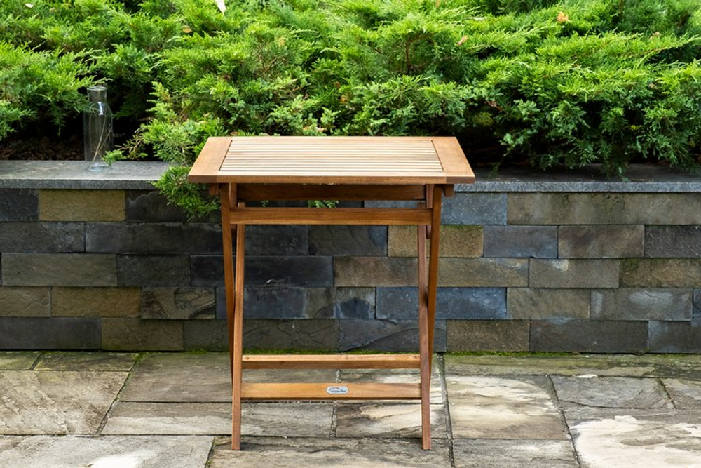 Кофейный стол из акации Joygarden КАРО 50 см складной, коричневый