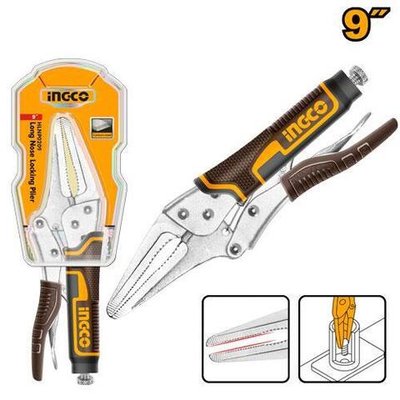 Клещи зажимные удлиненные 230 мм INGCO HLNP0209