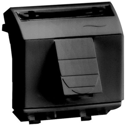 Компьютерная розетка RJ45 кат.6 экран., 8P8C, Brava, черная, 2мод
