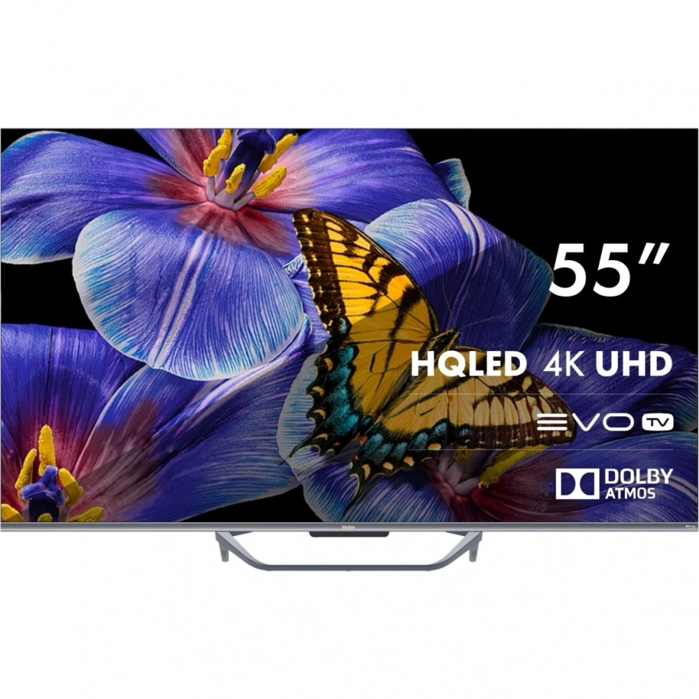 Телевизор Haier Smart TV S4 55" 4K Ultra HD QLED Smart Frameless серый