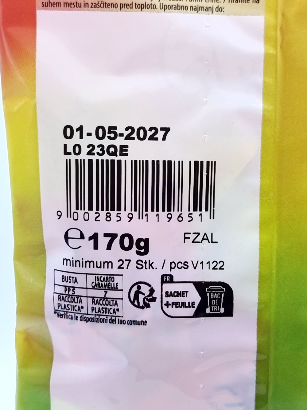 Woogie леденцы Frizzy Orange & Lemon, с натуральным соком, 170 г (Австрия)