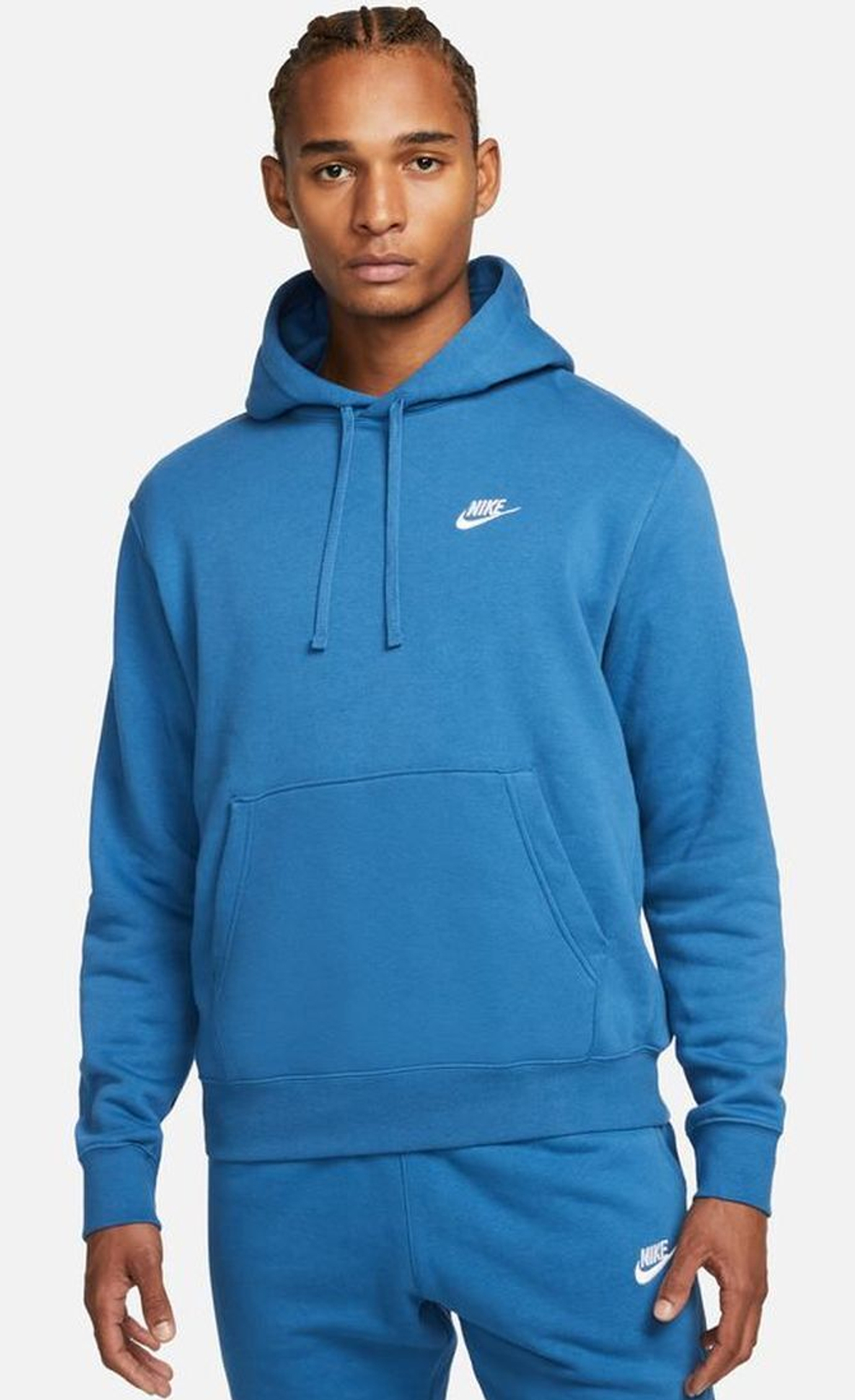 Мужская теннисная кофта Nike Sportswear Club Hoodie PO BB - небесный