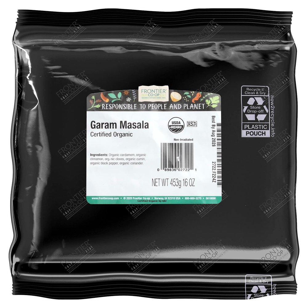 Frontier Co-op, Organic Garam Masala, 16 oz (453 g)