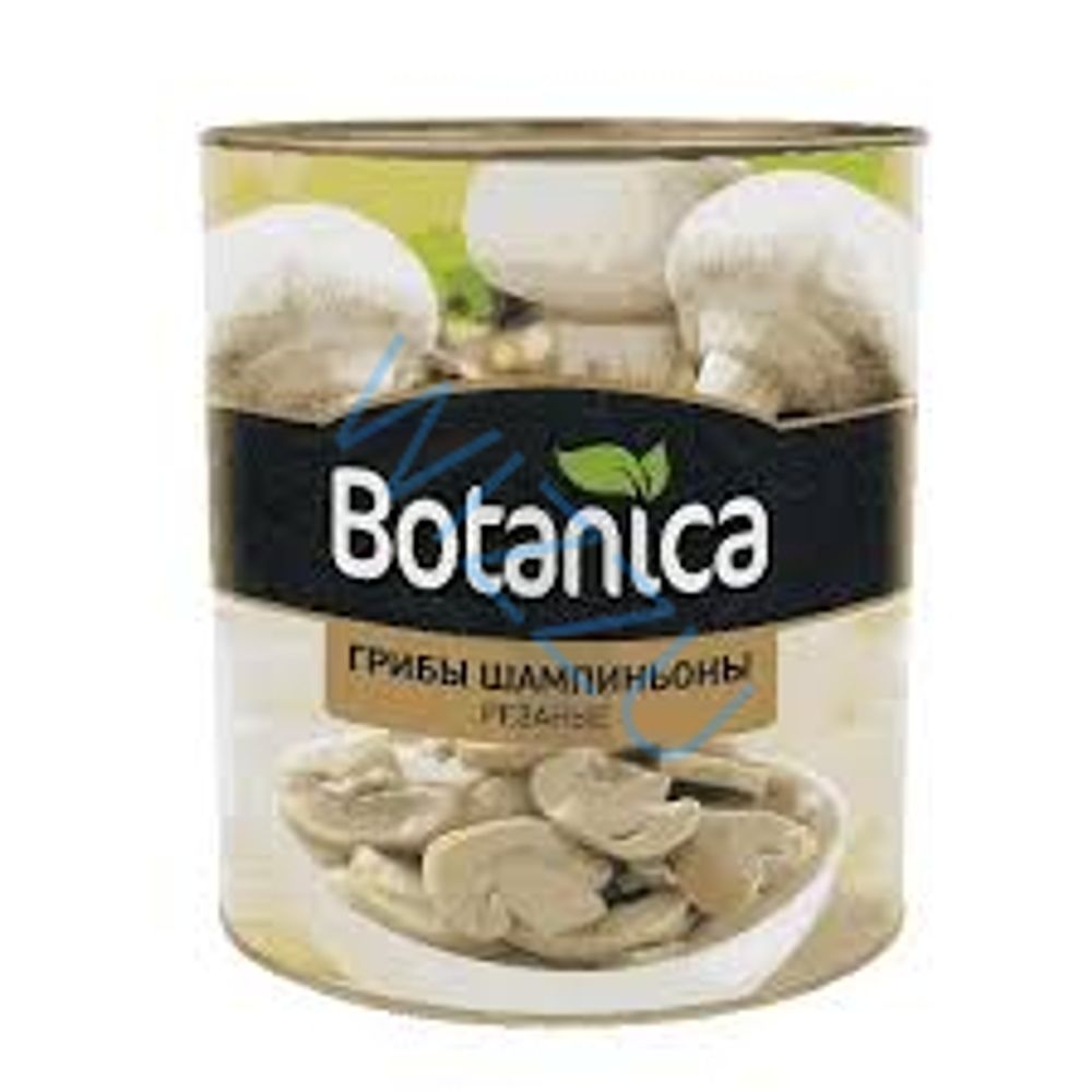 Грибы Шампиньоны с вешенками резаные Botanica 3100мл 6шт ж/б