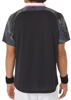 Мужское теннисное поло Asics Court Graphic Polo-Shirt - carrier grey