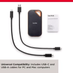 1 ТБ Внешний SSD SanDisk Extreme Portable V2, USB 3.2 Gen 2 Type-C, черный