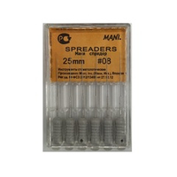 Spreaders №08 (25мм) Mani Спредеры (6шт.) Мани, для латеральной конденсации гуттаперчи, ручные