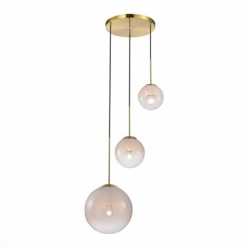 Светильник подвесной 3*E27 SL1190.203.03 золотистый/прозрачно-белый Cassius ST-Luce