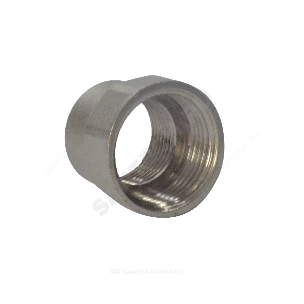 Муфта латунь никель переходная Ду 32х15 (1 1/4"х1/2") ВР RTP (РосТурПласт) 25174