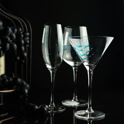 Бокал для вина 430 мл "Abyss" декор d 8,3/6,6 см h22 см P.L. - BarWare [6]