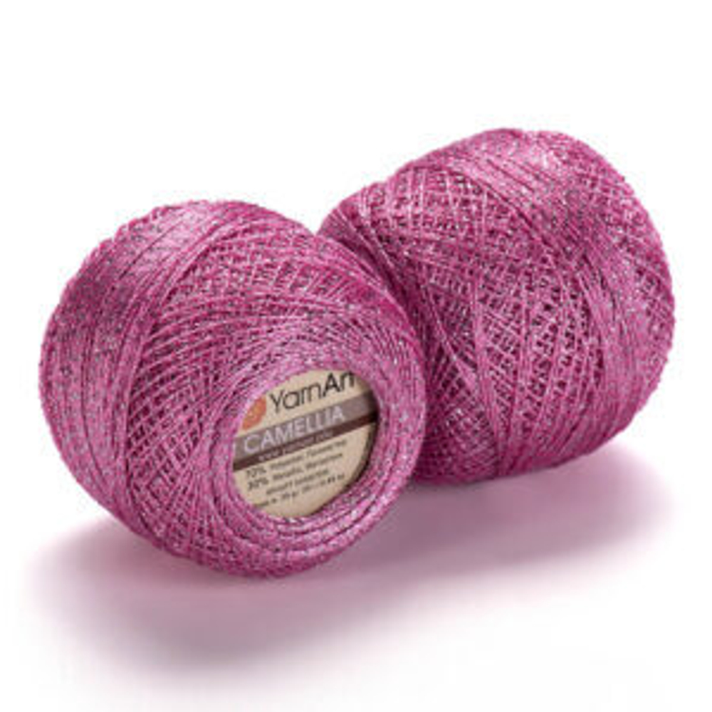 Пряжа Camellia 20г, 280м, 70% полиэстер, 30% металлик (цена за 1 шт)