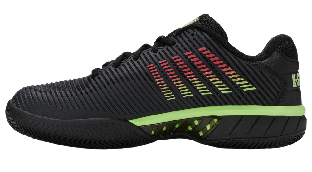 Meskie buty tenisowe K-Swiss Hypercourt Express 2 Clay - black/soft neon green/neon lava