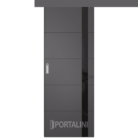 Цена на Одностворчатая дверь купе эмаль VFD Trivia Graphite графит остеклённая Купить Одностворчатая дверь купе эмаль VFD Trivia Graphite графит остеклённая