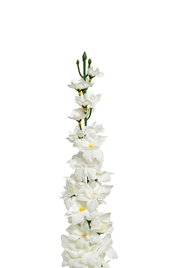 Искусственный цветок Дельфиниум белый 86см Garda Decor 8J-17S0018/1