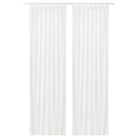 Комплект штор IKEA MATILDA (МАТИЛЬДА), Белый, 140x250 см, 2 шт