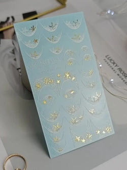 Lucky Rose Слайдеры наклейки для длинных ногтей 391