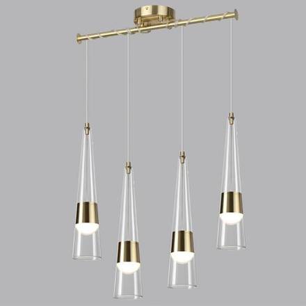 5043/42L L-VISION ODL24 435 глянц.золото/прозрачный/металл/стекло Люстра LED 42W 3000K 4167Лм LUMP