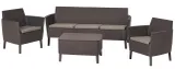 Allibert Комплект Салемо трипл сет (Salemo 3 seater set) коричневый — фото 1