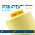 Нитка Gutermann Mara 120 (5000 метров), 1 боб., универсальная | 3897 светлый лимон