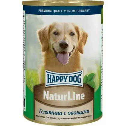 HAPPY DOG Консервы для собак Телятина с овощами, 410 г