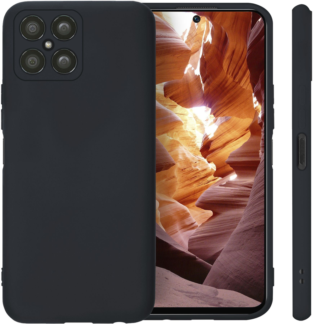 Мягкий Soft Touch чехол из силикона для HONOR X8 (не 5G,X8a,X8b,X8c) с бархатной подкладкой