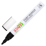 Маркер-краска лаковый (paint marker) 2-4 мм, ЧЕРНЫЙ, НИТРО-ОСНОВА, STAFF PROFIT, для любых поверхностей