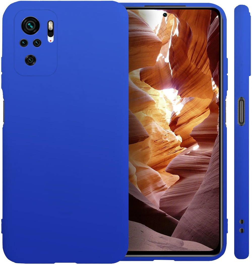 Мягкий Soft Touch чехол из силикона для XIAOMI REDMI NOTE 10 / 10S и POCO M5s с бархатной подкладкой