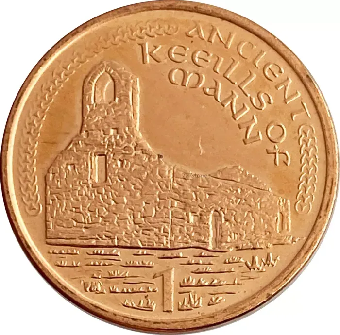 1 пенни 2002 Остров Мэн 1 пенни 2002 Остров Мэн