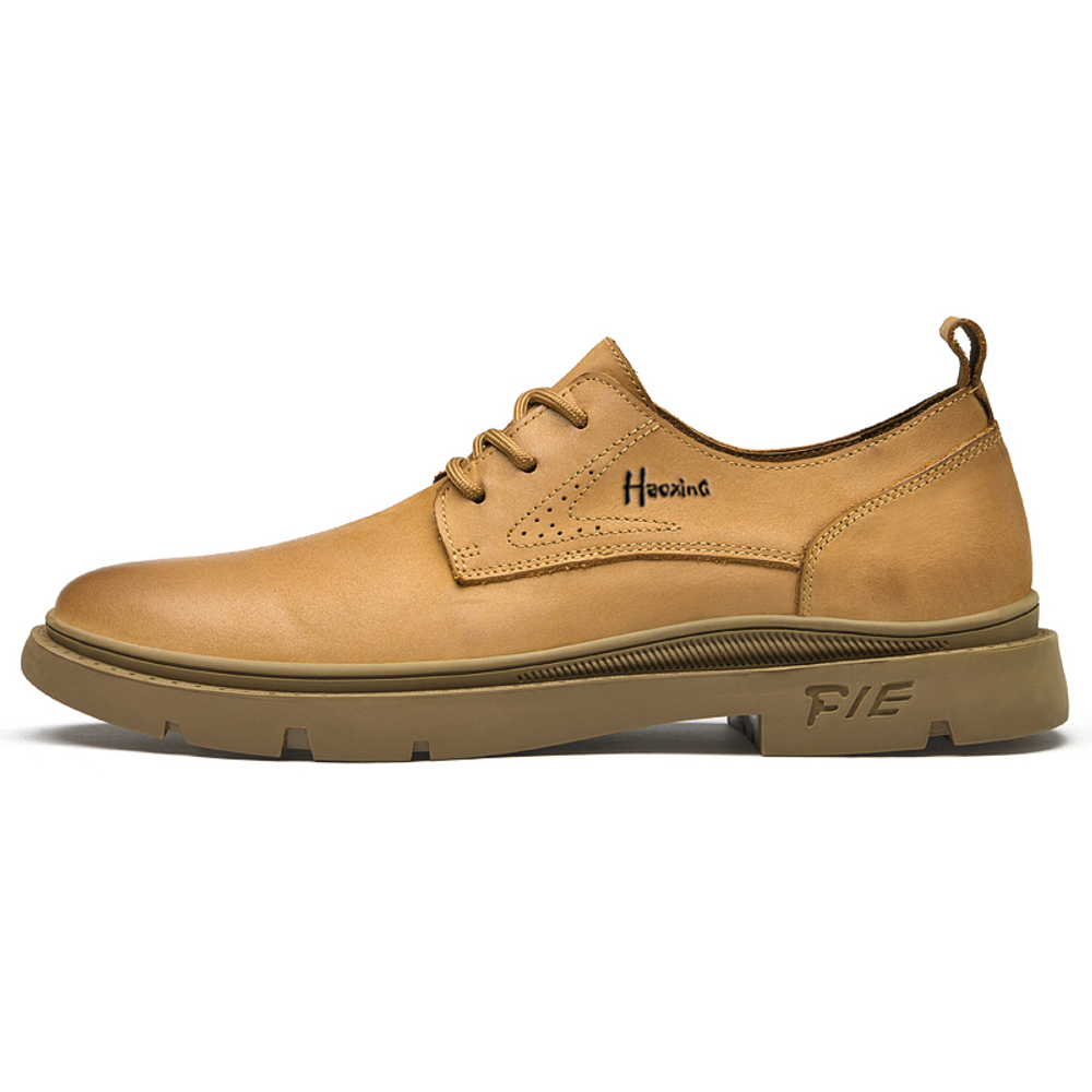 HAOXING Work Boots Men"s Low top Brown Khaki